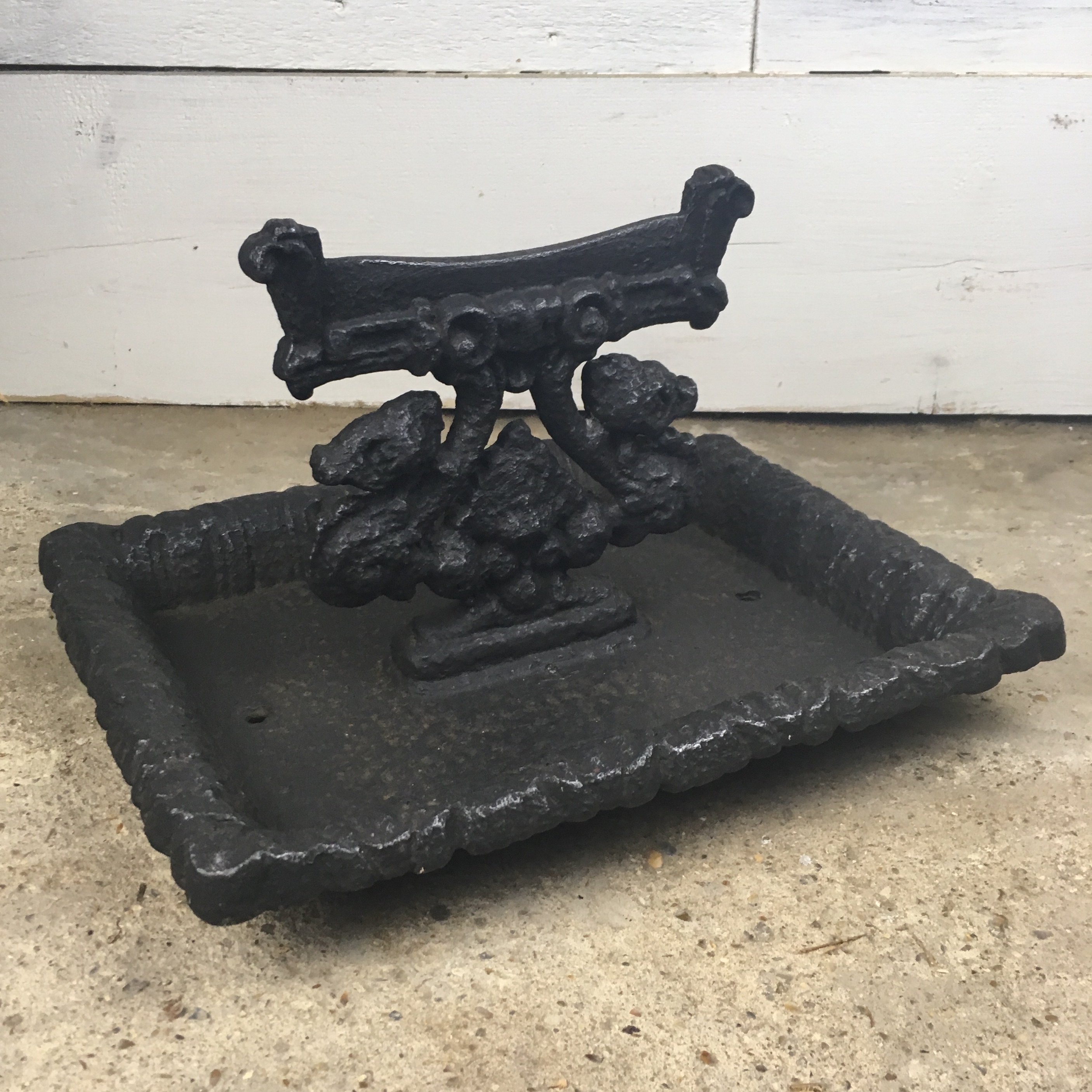 Ornate Victorian Cast Iron Boot Scraper eBay